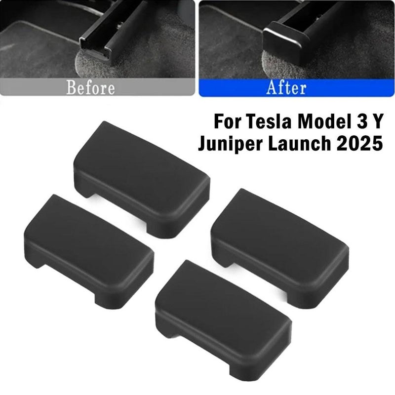 Seat Slide Anti-Kick Protection Plug, 4 Pcs Rear Seat Slide Rail Soft Rubber Plug Protection For Tesla Model 3 Y Juniper - Image 4